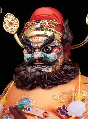 钟馗天师福神摆件汉白玉