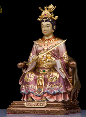 九天玄女神像铜彩保平安