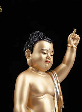 太子佛堂摆件纯铜保平安供奉中式