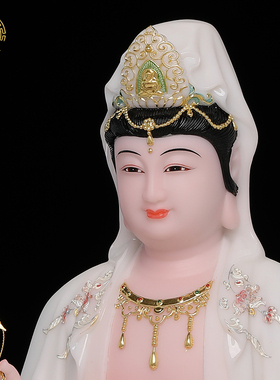全堂佛娑婆三圣汉白玉石粉保平安
