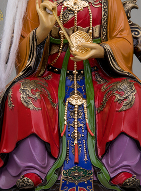 地母娘娘神像纯铜彩绘摆件