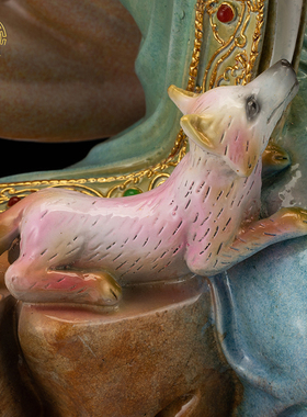 九尾娘娘青丘狐像家用铜像摆件