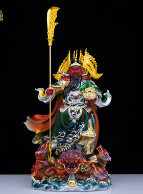 文武关公武财神树脂彩绘供奉摆件