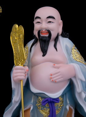 赤脚大仙神像汉白玉彩绘