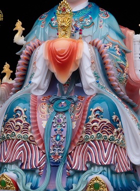 碧霞元君泰山奶奶汉白玉神像
