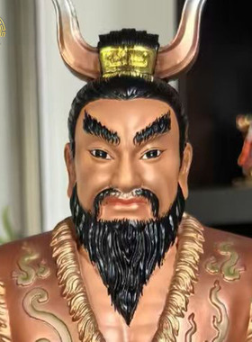 神农大帝树脂神像桌面供奉摆件
