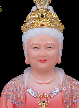 无生老母神像汉白玉石保平安