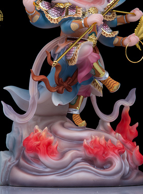 降魔天神哪吒三太子神像汉白玉