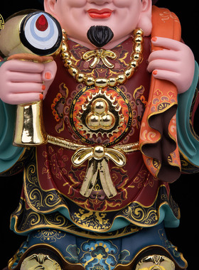 康盛佛缘大黑天神像摆件招财