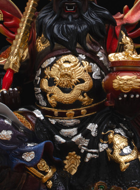 骑虎赵公明武财神招财摆件