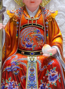 泰山奶奶神像碧霞元君供奉摆件