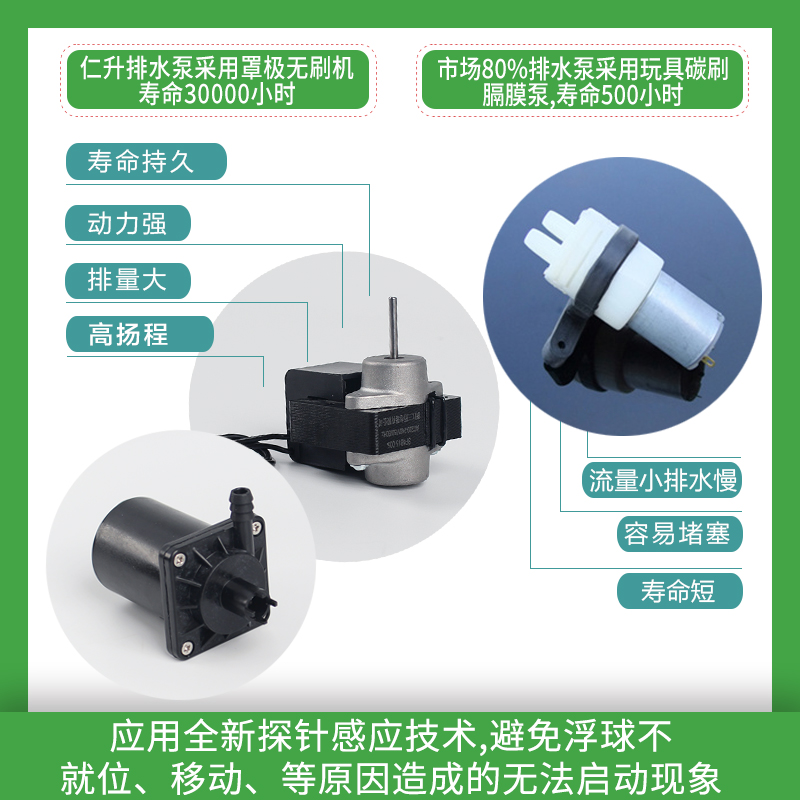 仁升新款智能空调排水泵大流量风机盘管冷凝水提升泵制冰机提升泵