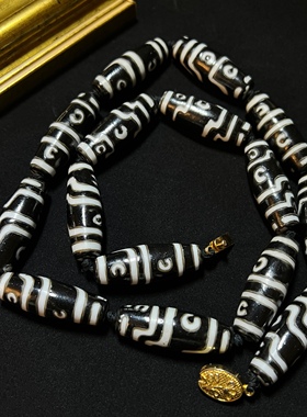 手绘瓷珠古董首饰中古