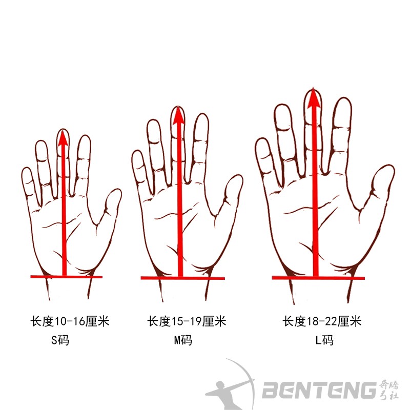 竞技反曲弓专业护指真皮托腮弓箭护手分指护手弓箭护具配件-图1