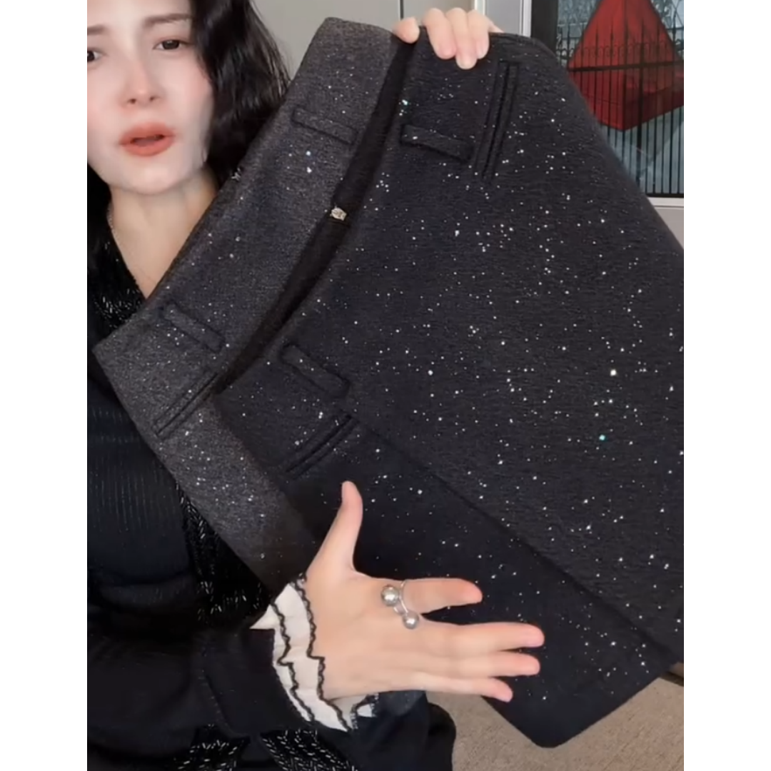 景倩妮韩系满天星休闲裙裤女2024年冬季新款梨形高腰显瘦半身裙裤,淘宝优惠券,粉丝福利购,淘宝优惠卷