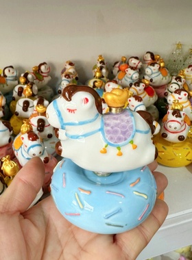 景德镇陶瓷创意转转马上有钱摆件