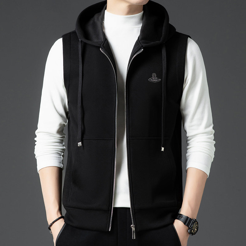 秋冬新款外穿连帽马甲男中年宽松休闲背心棉质马夹外套男士上衣潮,淘宝优惠券,粉丝福利购,淘宝优惠卷