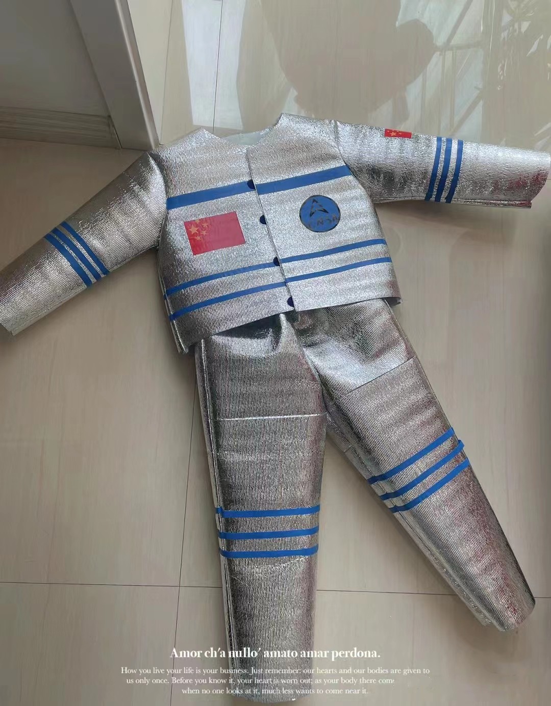 环保服装儿童时装秀男童宇航员太空服成品手工制作diy材料包走秀 - 图0