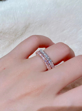 S925纯银镀18K玫瑰金戒指/指环