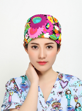 女款系带葫芦帽防油烟透气