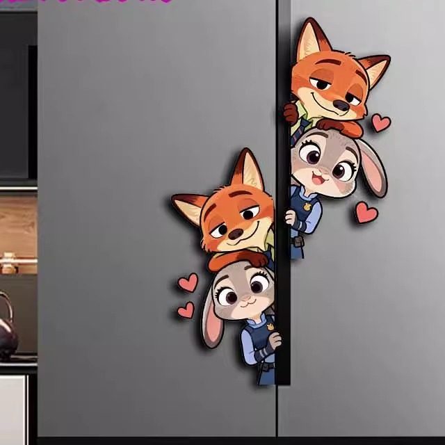 新款疯狂动物城磁吸冰箱贴尼克朱迪高颜值卡通周边居家装饰礼物,淘宝优惠券,粉丝福利购,淘宝优惠卷