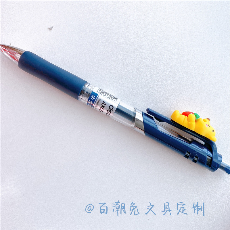 Deli blue and black refill doctor's prescription pen and ink blue hospital medical care special cute anti-lost custom-engraved name ink pen