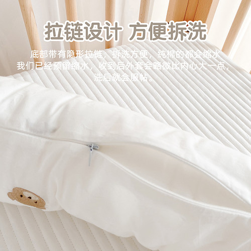 婴儿床床围纯棉可拆洗软包防撞宝宝靠枕安抚圆柱抱枕新生儿床中床 - 图2