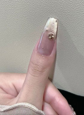 秋月琥珀富贵高级感手工穿戴甲