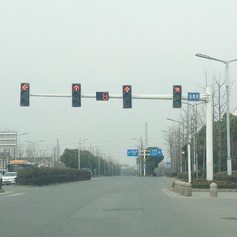 Beijing traffic monitoring pole hot-dip galvanized vertical pole supporting embedded parts electronic police surveillance octagonal pole factory direct sales