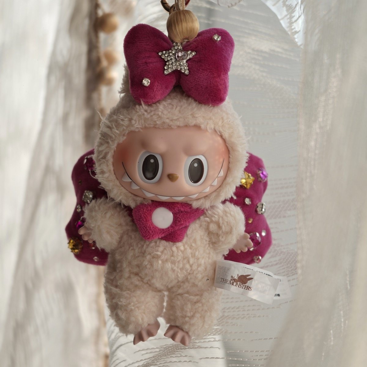 适用于拉布布labubu娃衣服蝴蝶结水钻可爱一代二代三代搪胶套装,淘宝优惠券,粉丝福利购,淘宝优惠卷