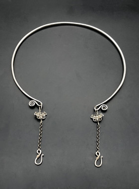 【流年】民族风手工定做简约百搭长流苏项圈女款旗袍古风古装饰品