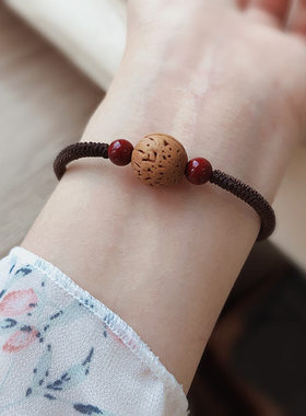 天然other/其他桃木桃核红绳手串