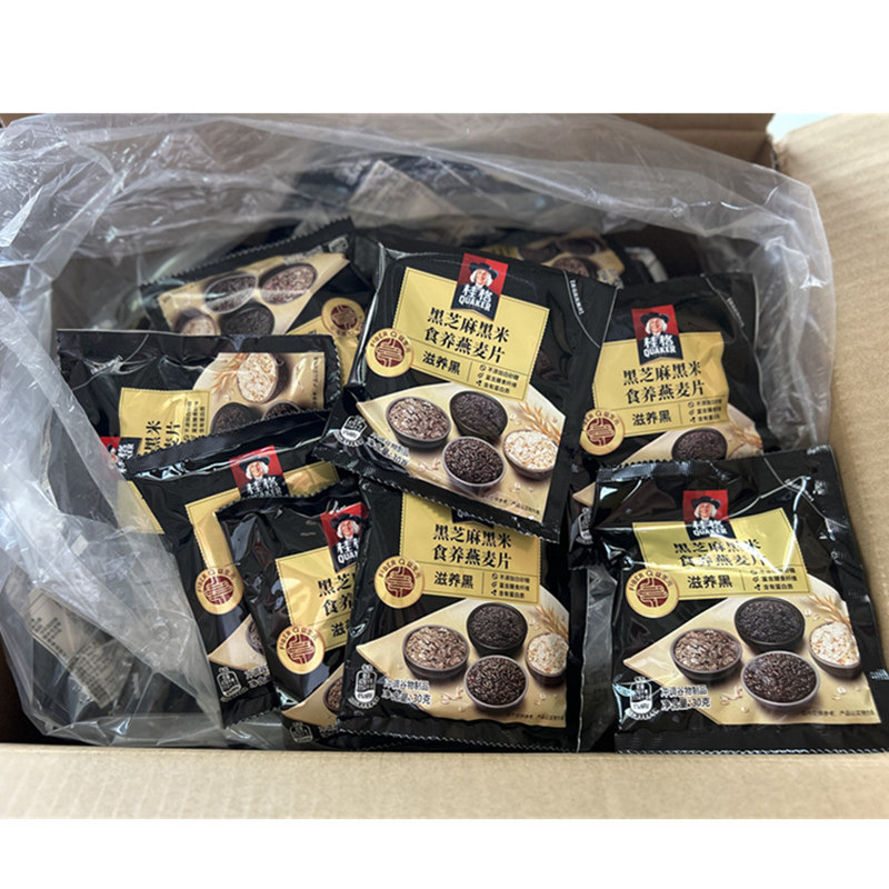 桂格黑芝麻黑米食养燕麦片30克/包（1包1杯）滋养黑不添加白砂糖,淘宝优惠券,粉丝福利购,淘宝优惠卷