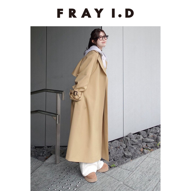 FRAY I.D2026 ພາກຮຽນ spring ແລະ summer ຜະລິດຕະພັນໃຫມ່ງ່າຍດາຍແລະ versatile lapel ສາຍ jacket windbreaker ຍາວ FWFC261003