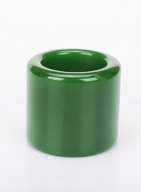 玉翡缘玉器新疆碧玉扳指戒指原矿和田羊脂玉碧玉满绿扳指指环蜀黍