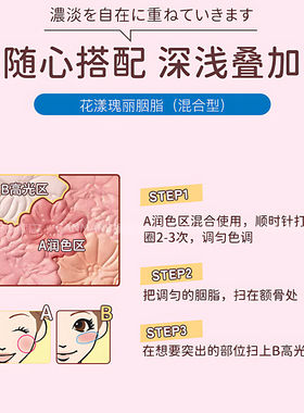日本 CANMAKE井田五色花瓣腮红珠光哑光高光修容一体盘芙蓉02杏色