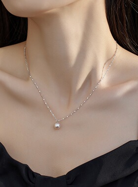 2025新款吊坠巴洛克项链女小众锁骨链女高级感毛衣链配饰吊坠