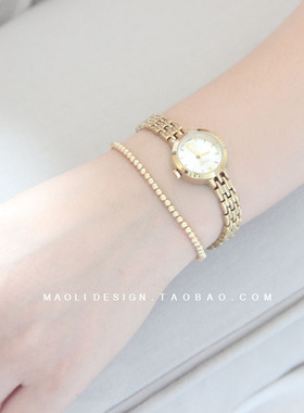 百搭简约14K包金金豆豆弹力手链