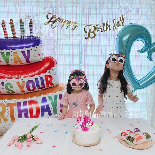 Korean insyay three-layer colorful creative aluminum film balloons