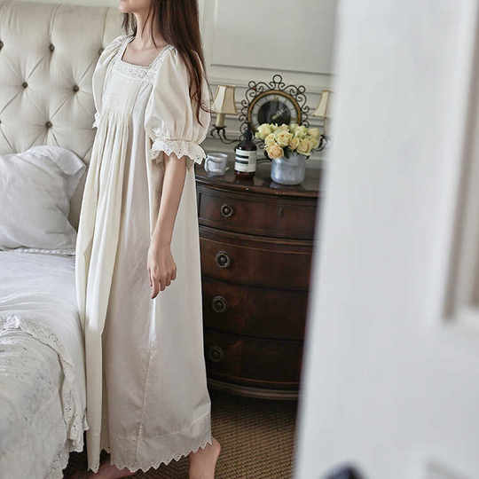 Long Staple Cotton Home Clothes Pure Cotton Washed Palace Style Summer
