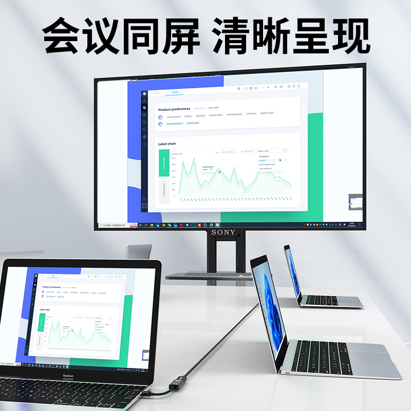 优联minidp转hdmi转接线投屏适用macbook笔记本连4K电视显示器投影仪迷你小dp转换头雷电连接转换器电脑 - 图1