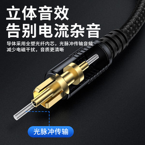 优联数字光纤音频线5.1声道SPDIF功放PS4电视音箱响连接线