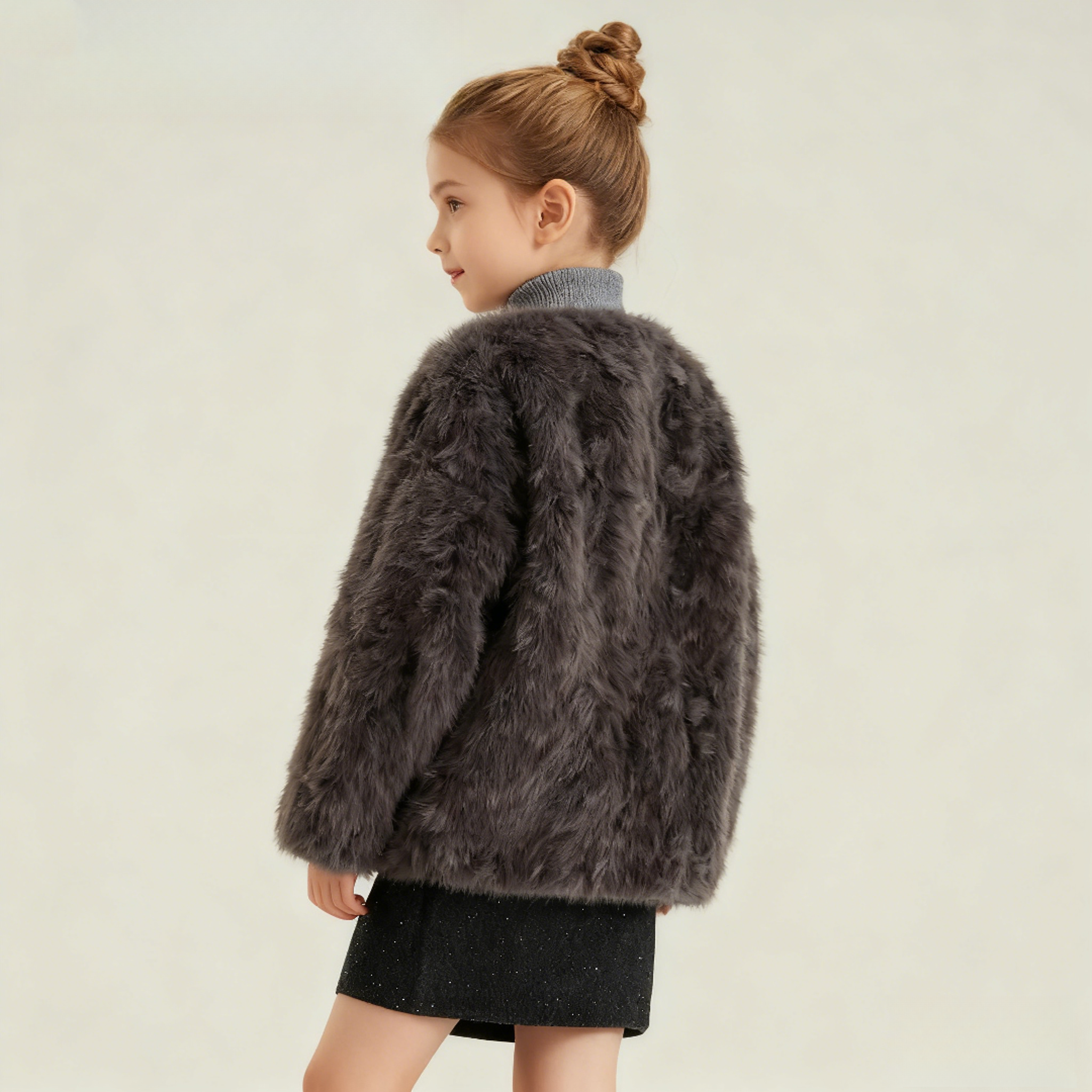 儿童皮草外套秋冬新款2025皮毛一体中大童短款女童毛毛大衣,淘宝优惠券,粉丝福利购,淘宝优惠卷