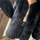 Environmentally friendly fox fur mid-length Haining fur coat
