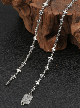 复古泰银个性男女百搭皇冠字母