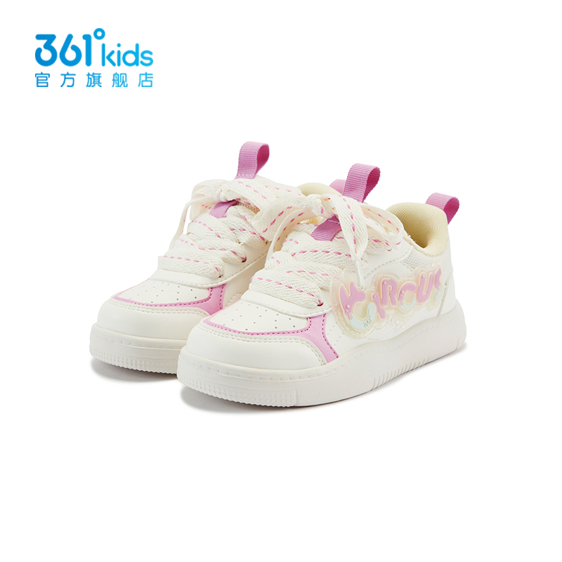 【商场同款】361童鞋儿童板鞋女童秋季新款中小童时尚百搭休闲鞋 - 图0