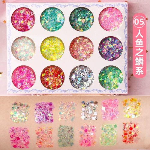 Блестки для ногтей для макияжа глаз, тени для век, клей, гель для лица, без использования клея, популярно в интернете