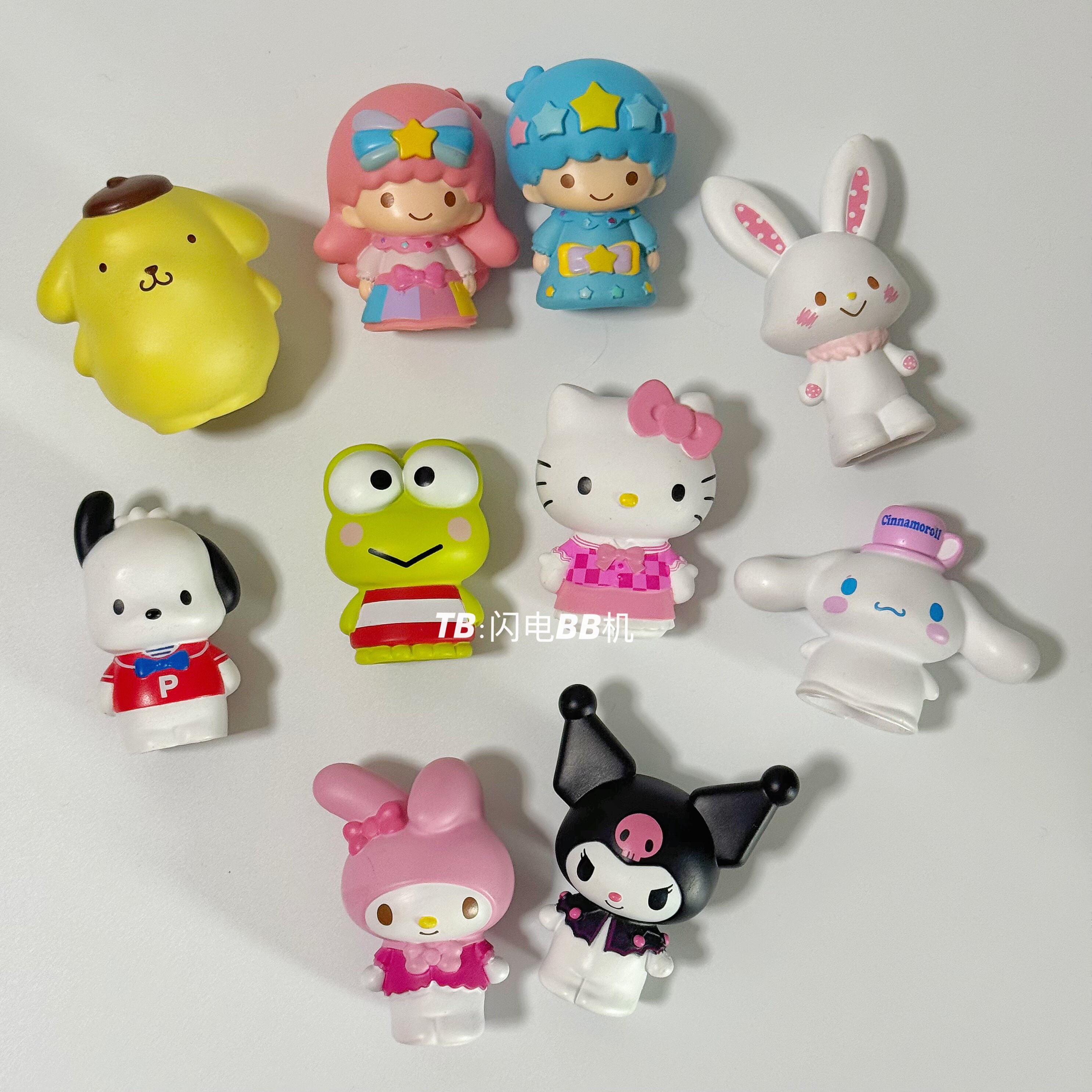 日单正版散货 三丽鸥kitty双子星大眼蛙美乐蒂布丁狗指套公仔摆件,淘宝优惠券,粉丝福利购,淘宝优惠卷