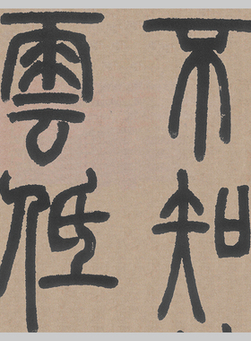 清 邓石如 篆书《白氏草堂记》六条屏 复古书法字画作品 微喷复制