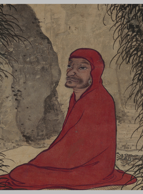 宋旭达摩面壁图人物图艺术喷绘